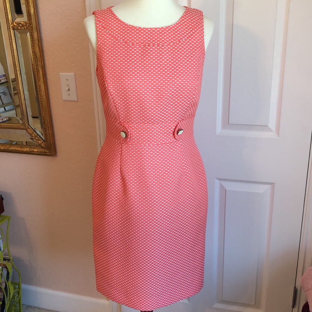 Tahari Coral Shift Dress